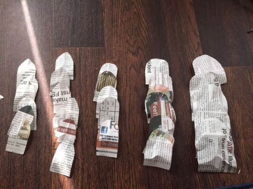 как да направите букет цветя от вестник