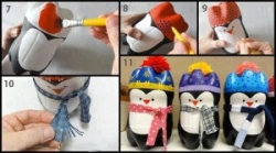 DIY-pingvin fra en plastflaske