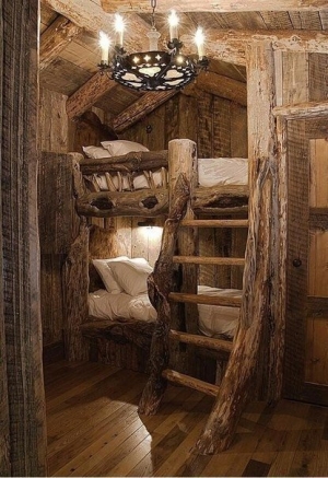 дървена спалня