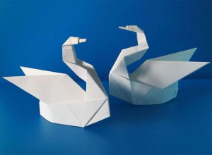 как да направите лебед от оригами хартия