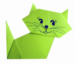 оригами хартия котка