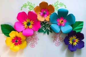 как да направите цветя от цветна хартия