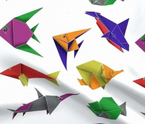 оригами хартиена риба