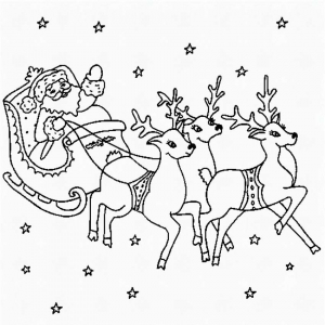 Дядо Коледа с еленов шаблон за дърворезба
