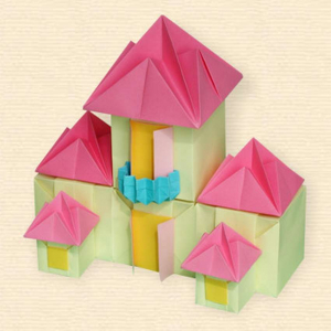 оригами хартия къща